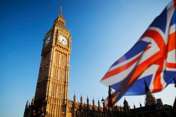 Big Ben and UK Flag